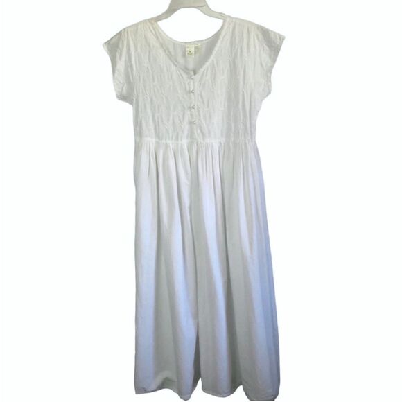 Victoria’s Secret Gold Label White Night Gown Maxi 100% Cotton Size Small - Picture 1 of 8